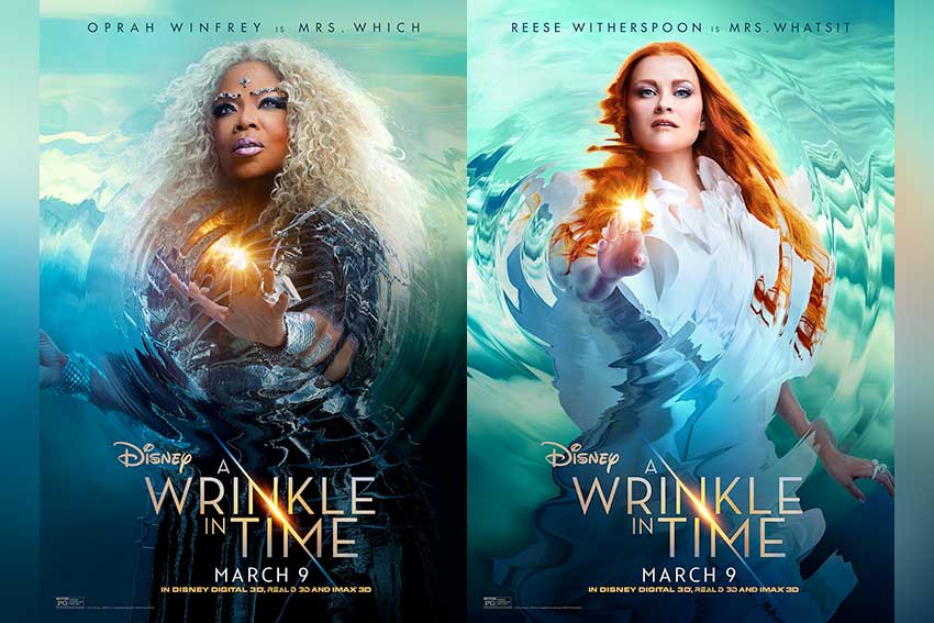 New A Wrinkle In Time Character Movie Poster Featuring Oprah Winfrey Reese Witherspoon 